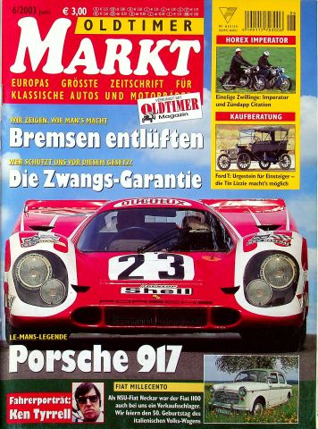 Deckblatt Oldtimer Markt (06/2003)